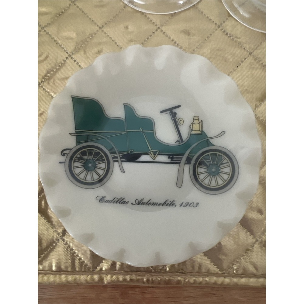 Set 2 Automobile Ceramic Porcelain Mini Plates Vintage Cadillac Oldsmobile 1903 - Picture 10 of 11